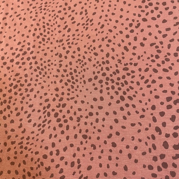 2for$30 NWT Denver Hayes Pink Polka Dot Ruffle Sleeve T-shirt Size Large - Picture 7 of 11